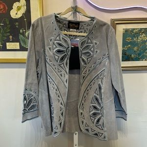 Bob Mackie Leather Designer Jacket